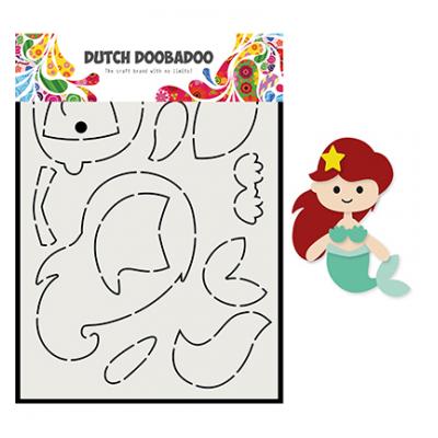Dutch DooBaDoo  Card Art Schablone - Meerjungfrau